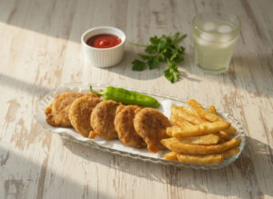Chicken Potato Kebab (Crispy Chicken & Potato Patties)