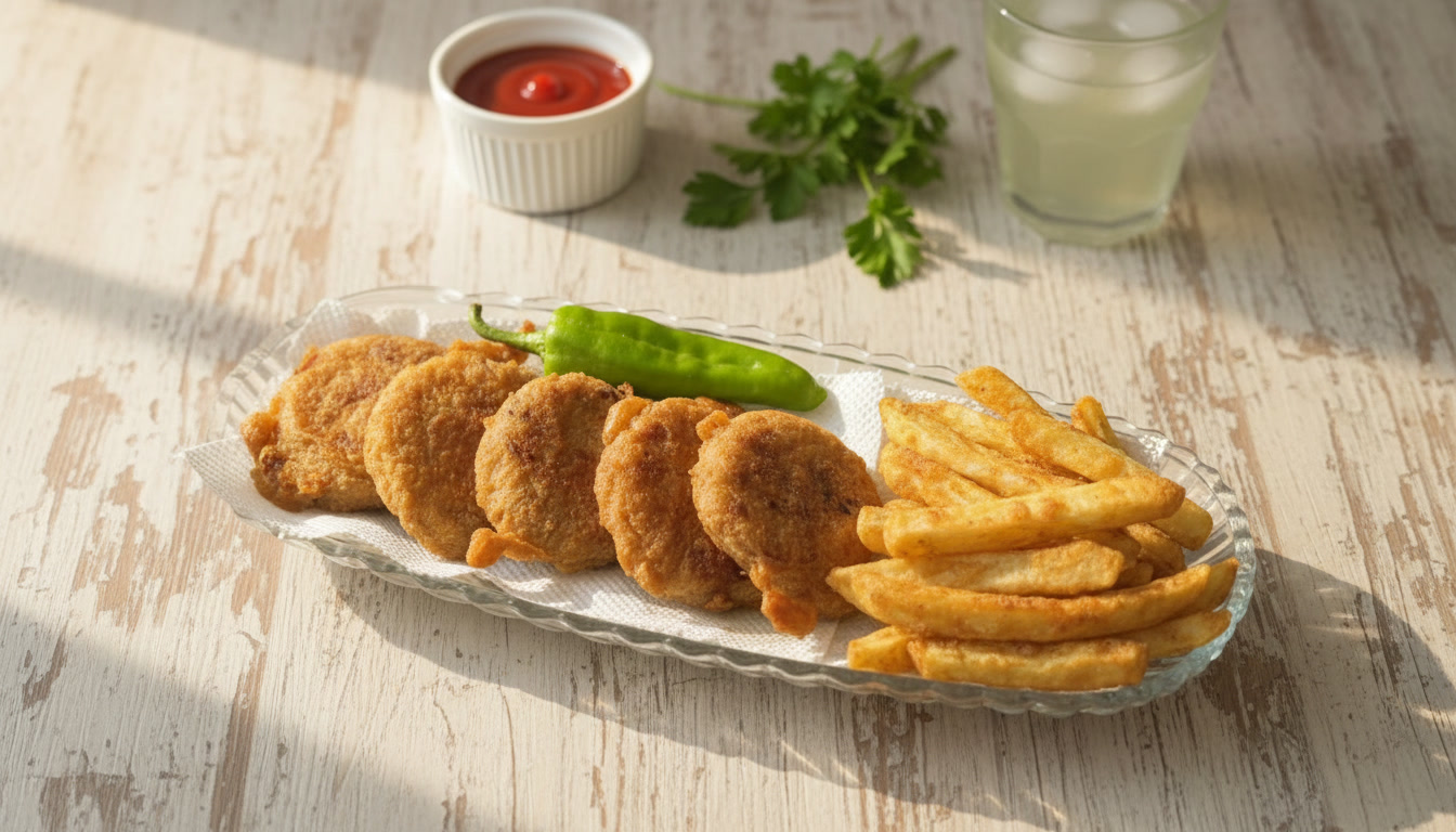 Chicken Potato Kebab (Crispy Chicken & Potato Patties)
